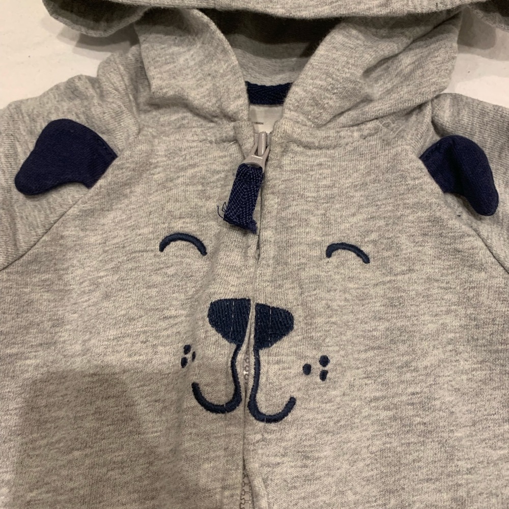 Little boy shirt sleeved dog one piece